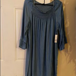 Blue Jean dress with flare sleeves